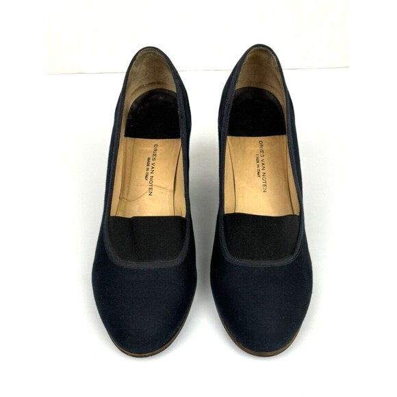 Dries Van Noten Dark Navy Heels - Picture 4 of 12